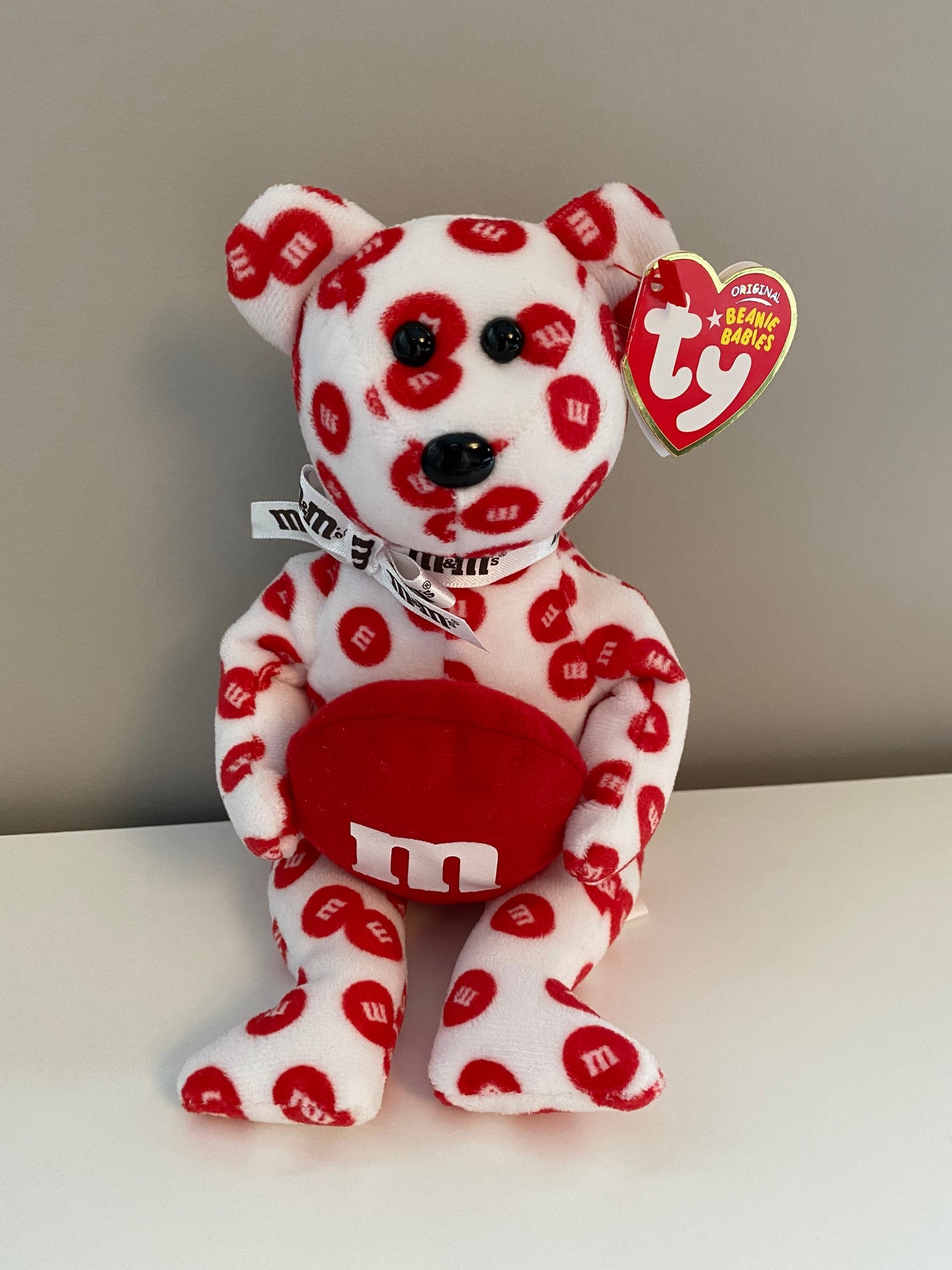 Ty Beanie Baby “Red” the M&M Bear - Walgreen’s Exclusive *Rare* (8.5 inch)