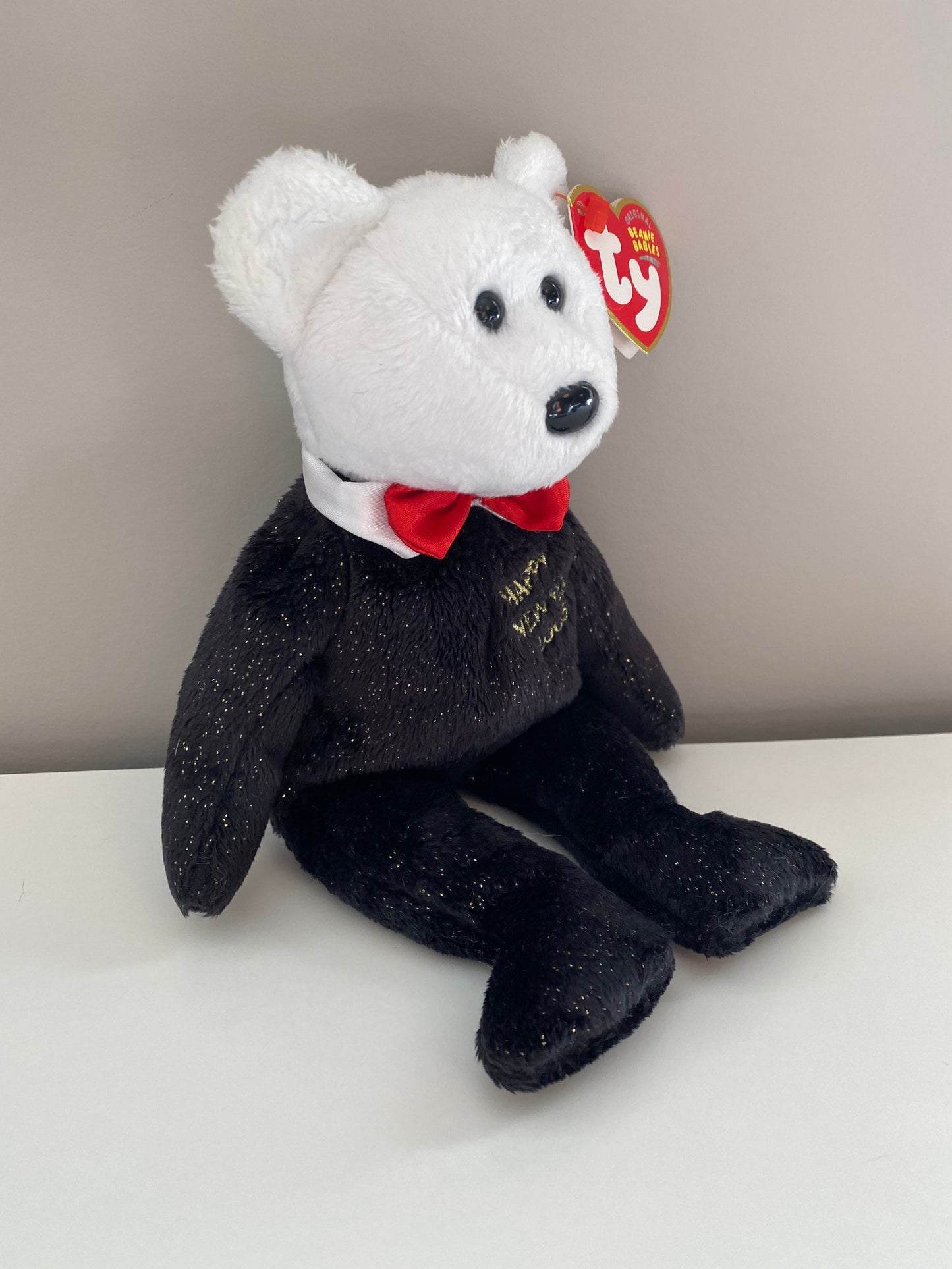 Ty Beanie Baby “Countdown” the New Years Eve Bear - Internet Exclusive. Available in all 3 Countdown Variations  (8.5 inch)