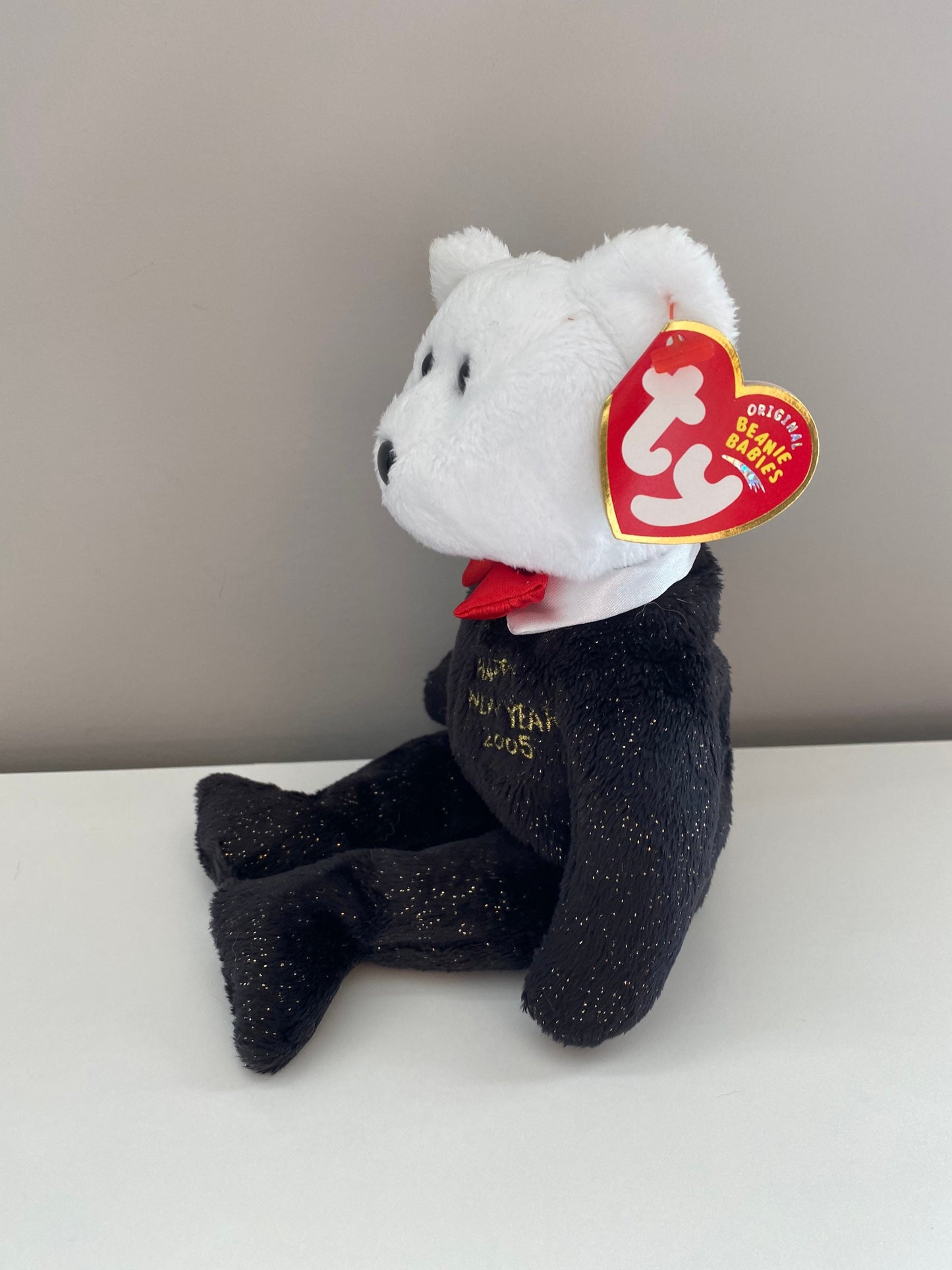 Ty Beanie Baby “Countdown” the New Years Eve Bear - Internet Exclusive. Available in all 3 Countdown Variations  (8.5 inch)