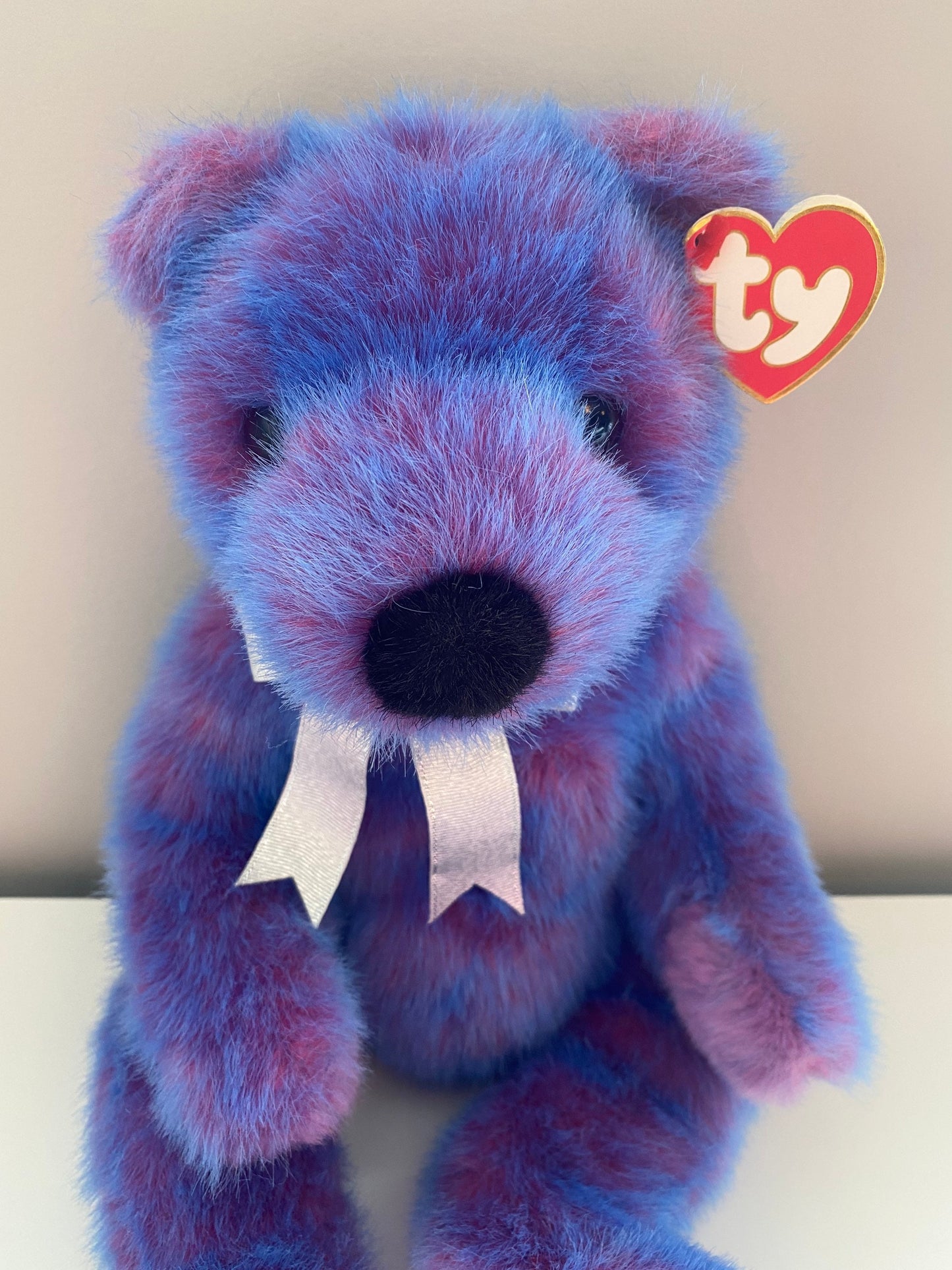 Ty Classics Collection “Purplebeary” the Adorable Purple and Blue Bear  (14.5 inch)