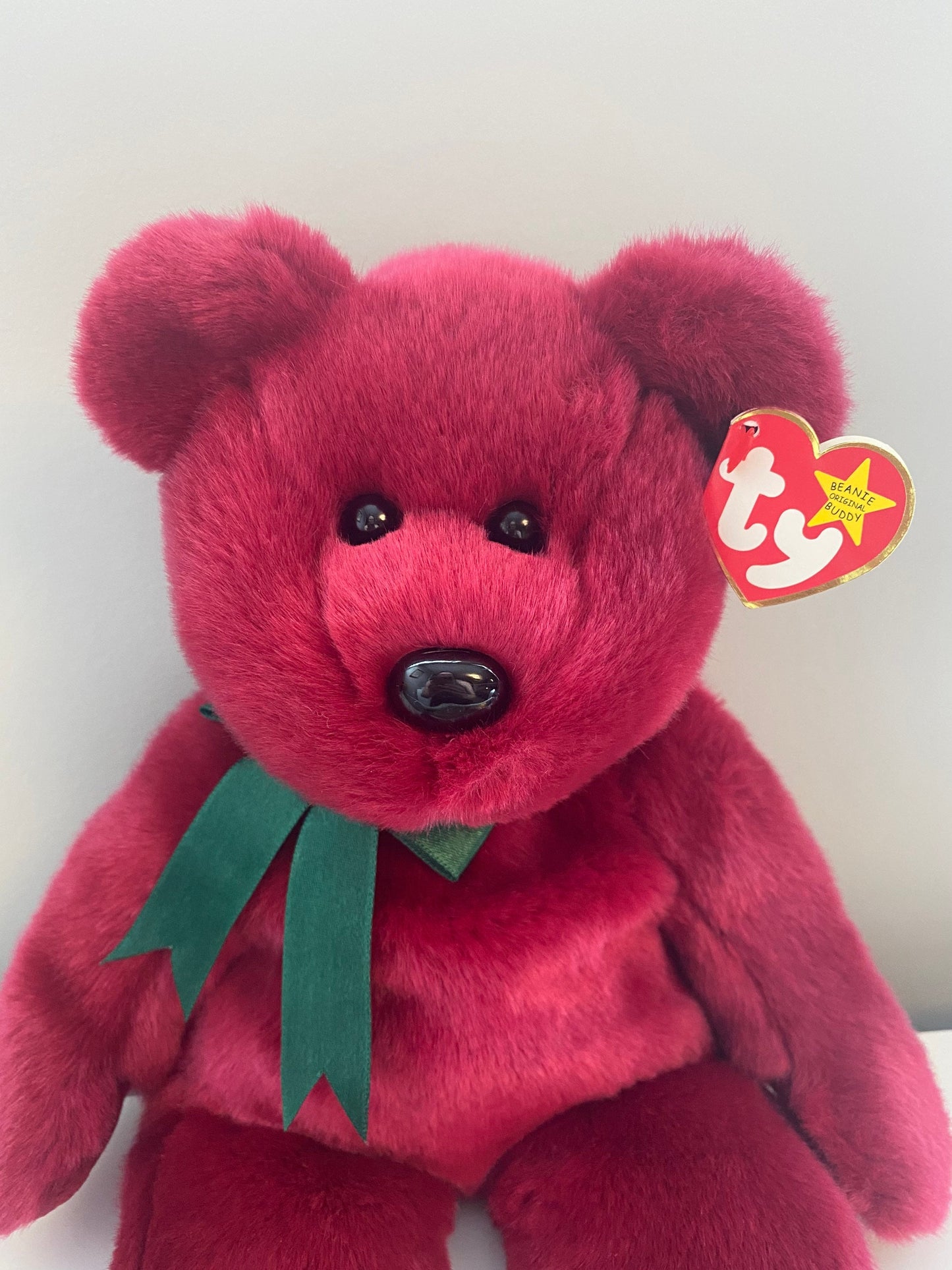 Ty Beanie Buddy “Teddy” the Bear! Cranberry Colouring! (14 inch)