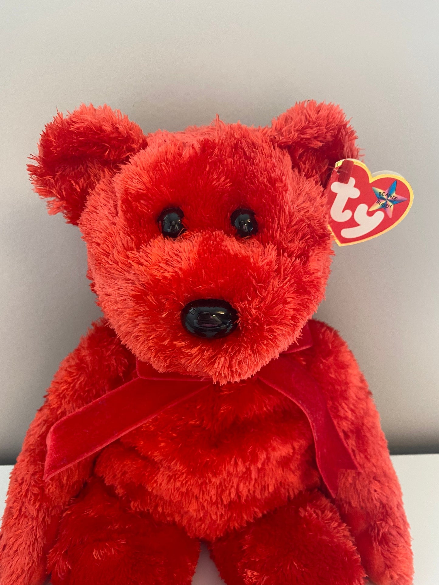 Ty Beanie Buddy “Sizzle” the Red Bear *Large * (13.5)