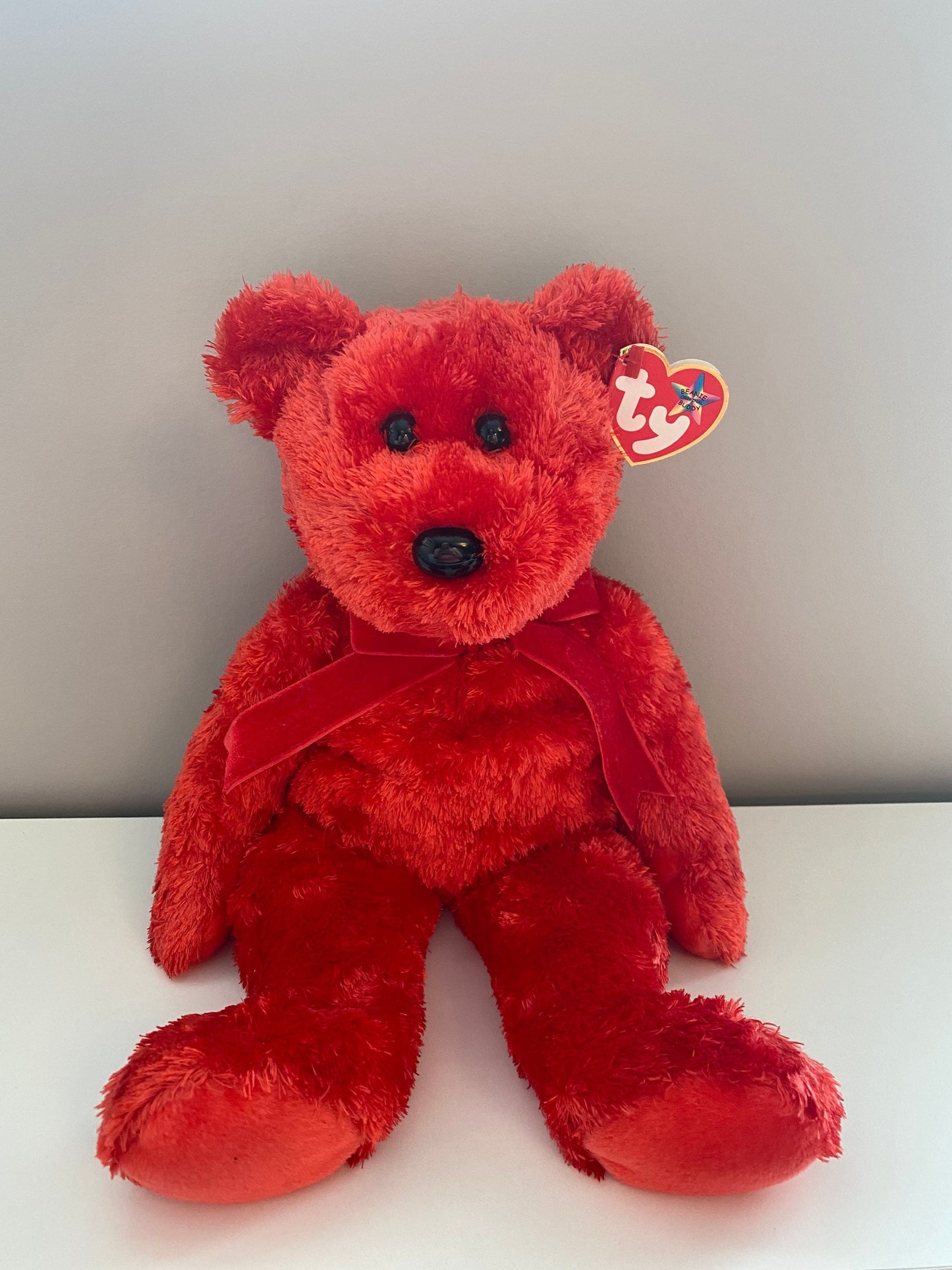 Ty Beanie Buddy “Sizzle” the Red Bear *Large * (13.5)