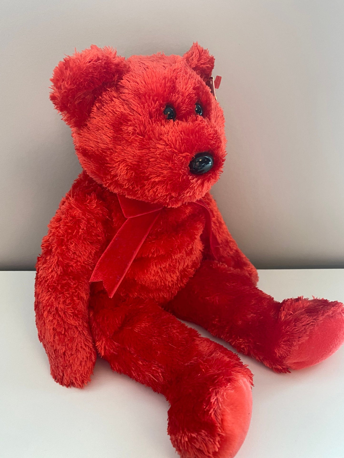 Ty Beanie Buddy “Sizzle” the Red Bear *Large * (13.5)