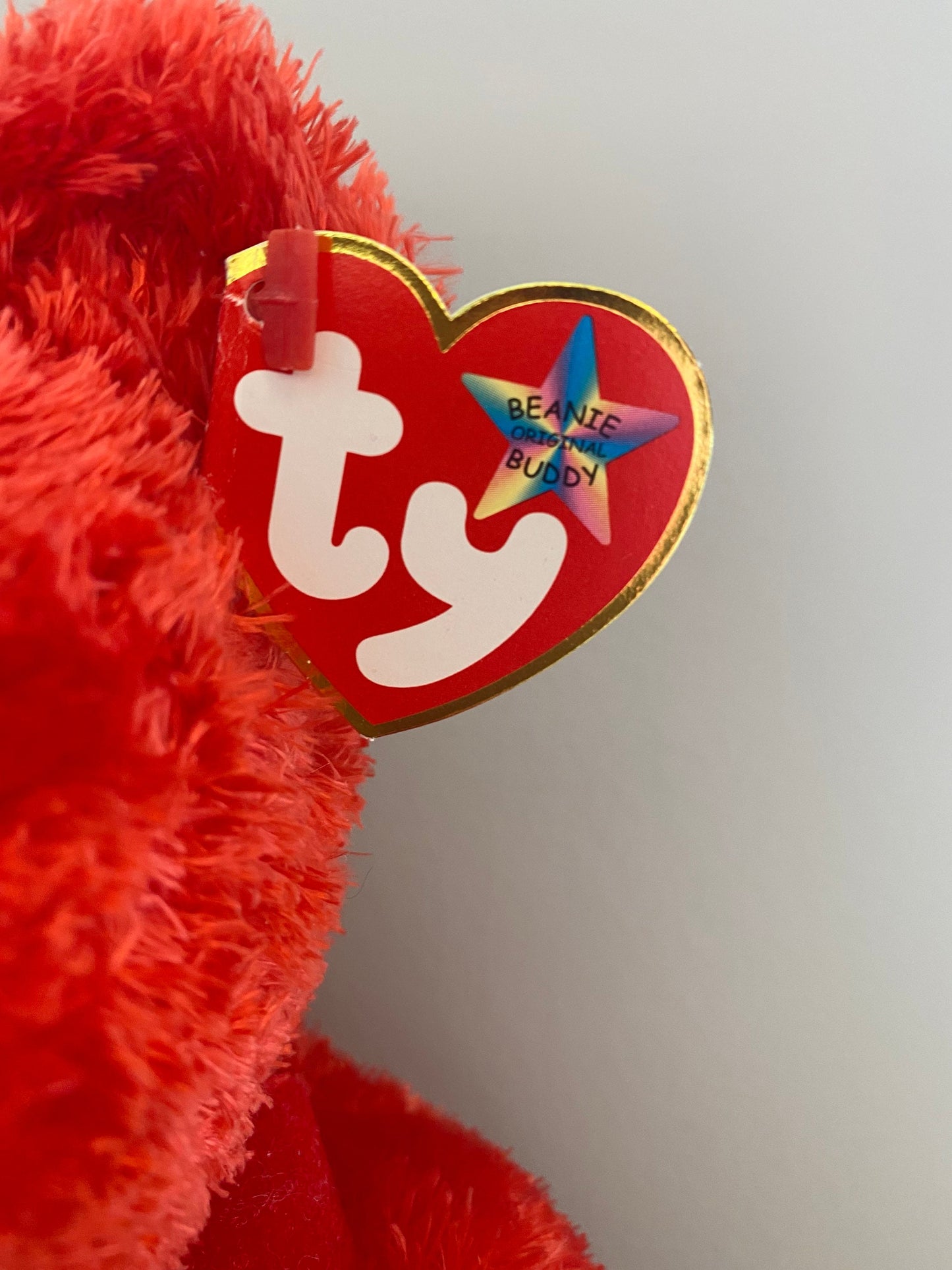 Ty Beanie Buddy “Sizzle” the Red Bear *Large * (13.5)