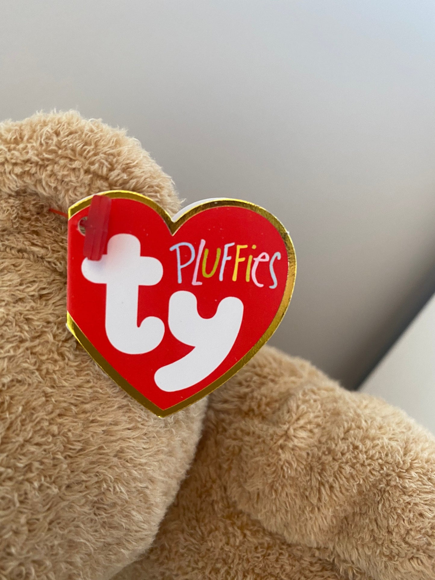 Ty Pluffies Collection “Beary Merry” the Teddy Bear holding baby teddy (9 inch)