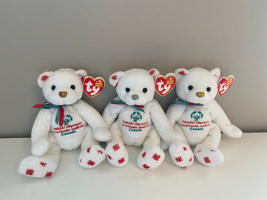 Ty Beanie Baby “Courageousness”, “Courageously” and “Courageous” the  Bronze, Silver, and Gold Special Olympic Bears! (7 inch)