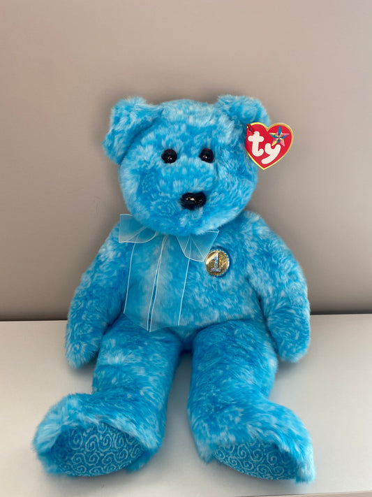 Ty Beanie Buddy “Classy” the Blue Bear  - People’s Beanie (14 inch)