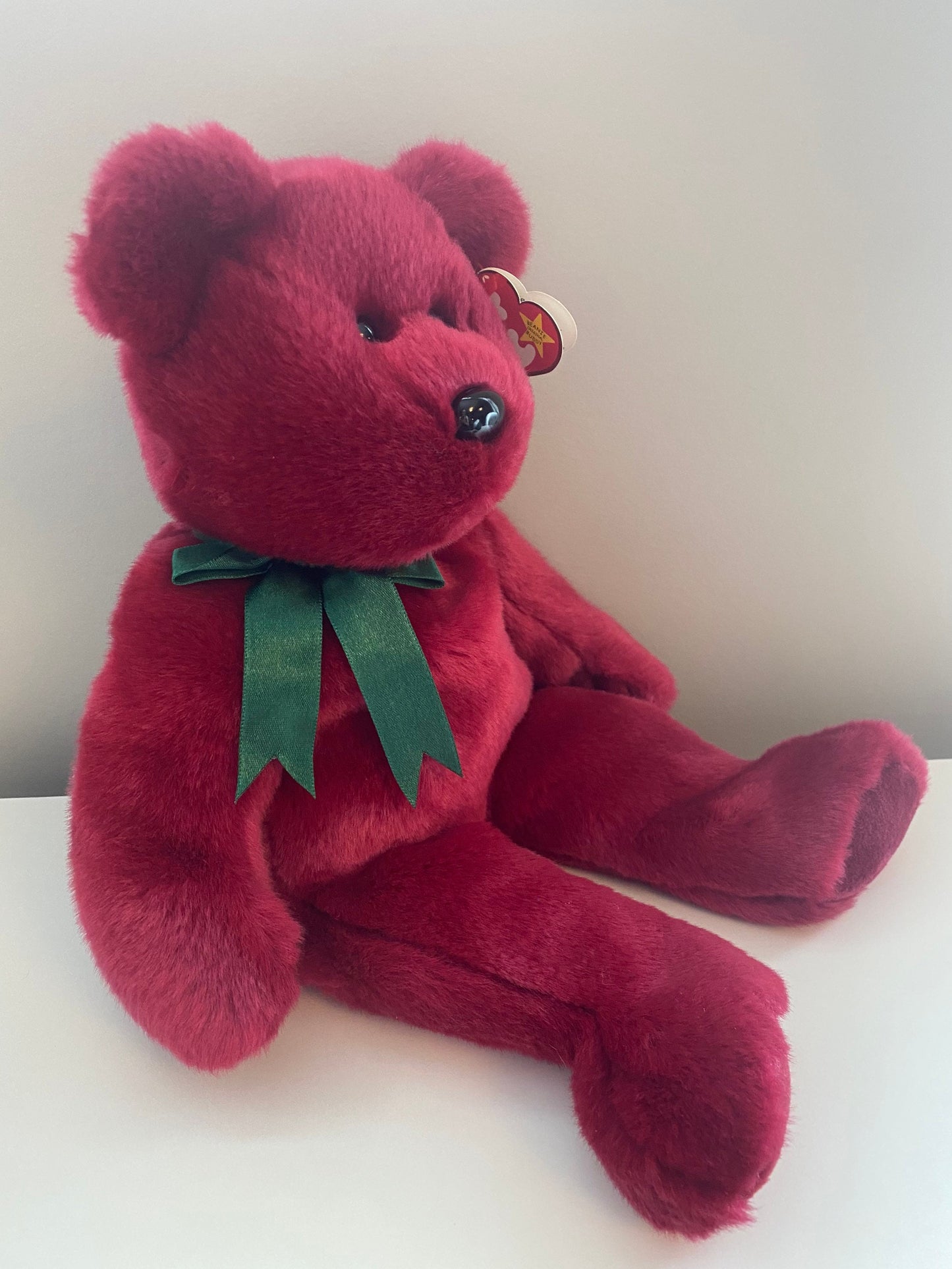 Ty Beanie Buddy “Teddy” the Bear! Cranberry Colouring! (14 inch)