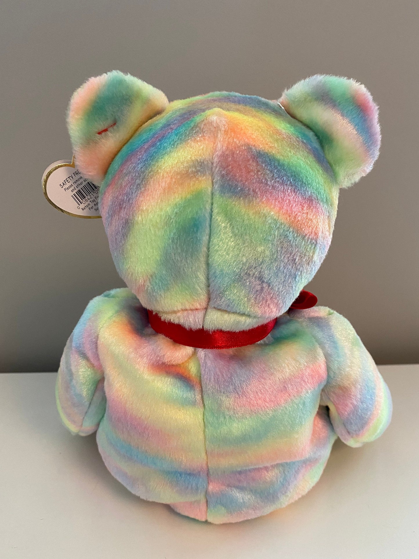 Ty Beanie Buddy “Singabear” the Tie-Dye Bear  - Singapore Exclusive *Rare* (13.5 inch)