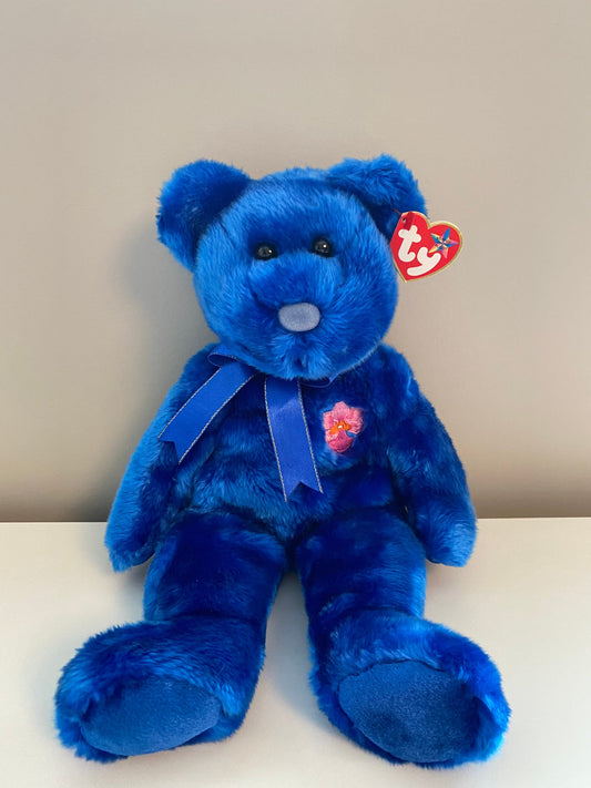 Ty Beanie Buddy “Vanda” theRoyal Blue Bear - Singapore Exclusive *Rare* (13.5 inch)