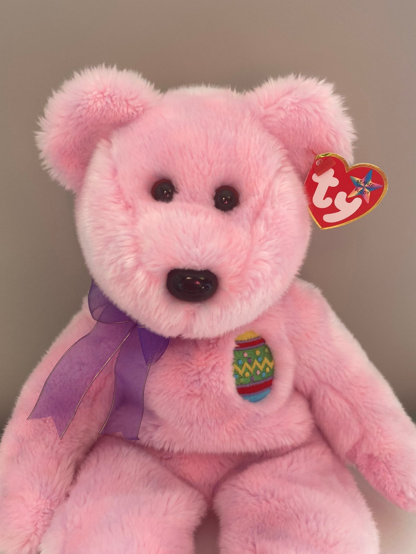 Ty Beanie Buddy “Eggs” the Pink Easter Bunny ! (13.5 inch)