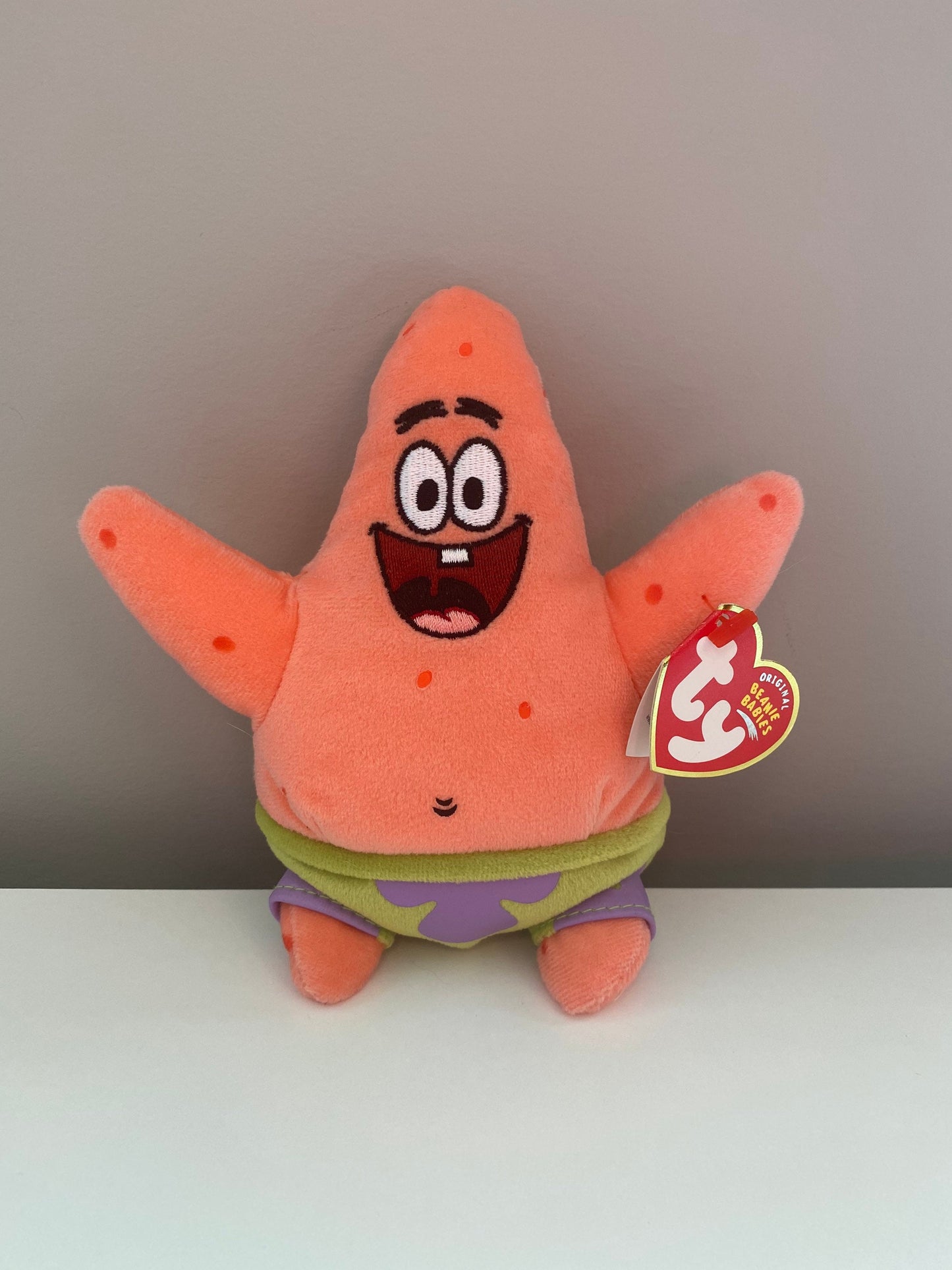 Ty Beanie Baby “Patrick Star” - Patrick  from SpongeBob SquarePants - SpongeBob Movie Promo Version! *Rare*  (7 inch)