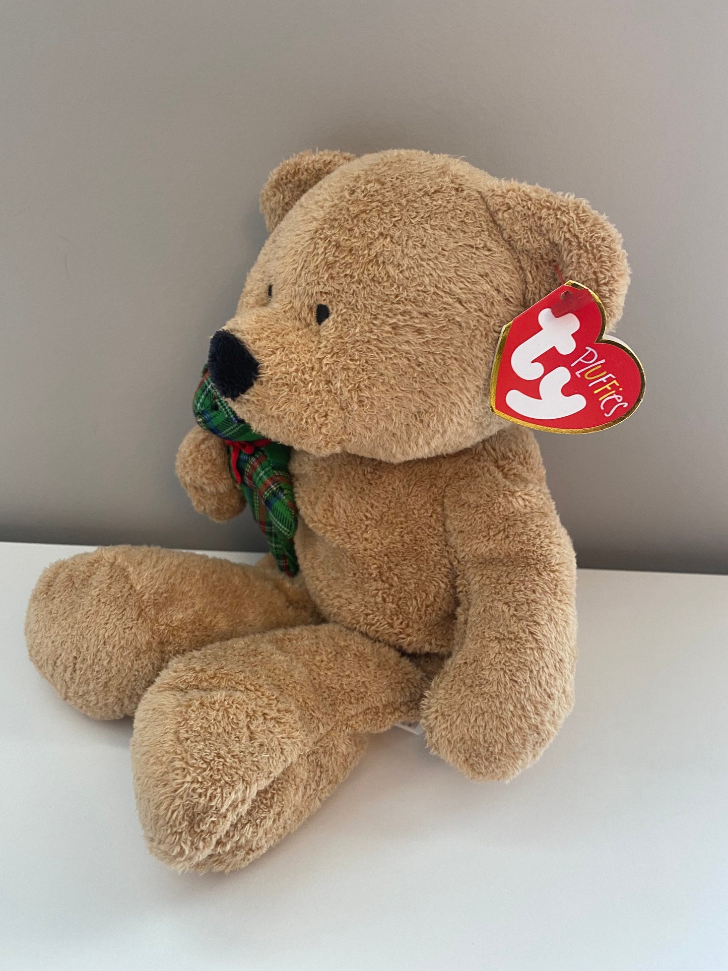 Ty Pluffies Collection “Beary Merry” the Teddy Bear holding baby teddy (9 inch)