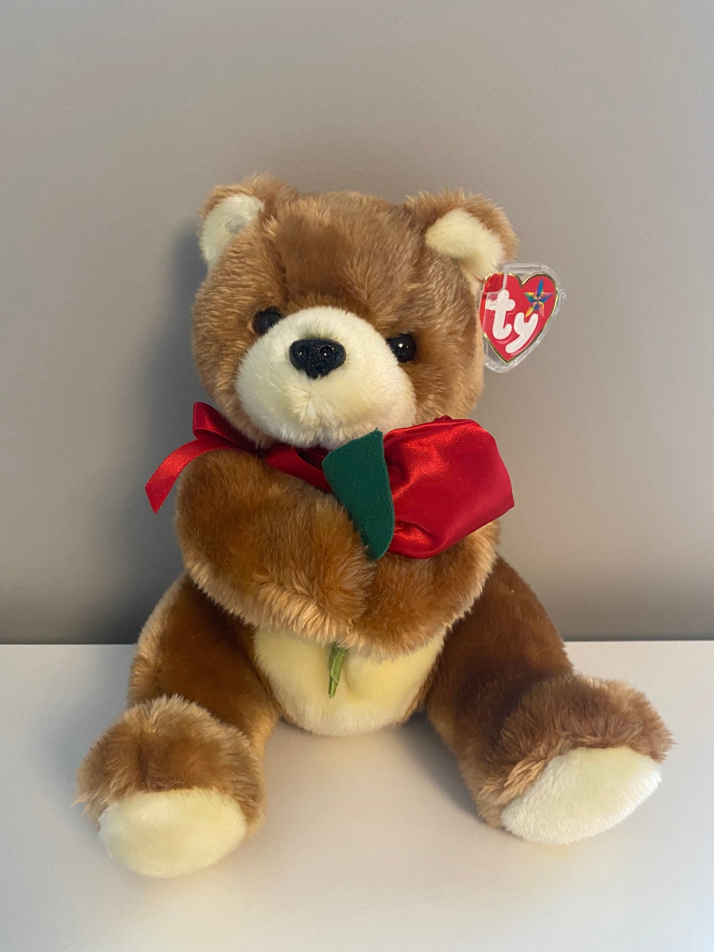 Ty Beanie Buddy “Always” the Bear Holding Red Rose (9 inch)