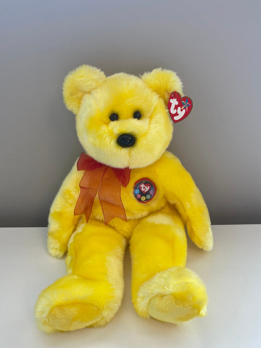 Ty Beanie Buddy “Tradee” the Yellow Bear  (14 inch)