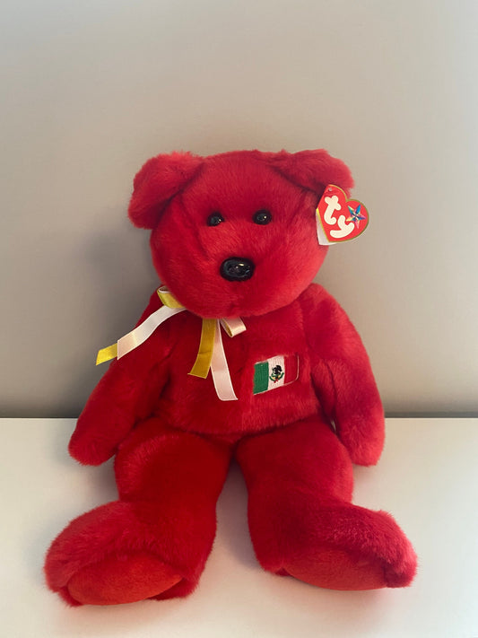 Ty Beanie Buddy “Osito” the Red Mexican Bear  (14 inch)