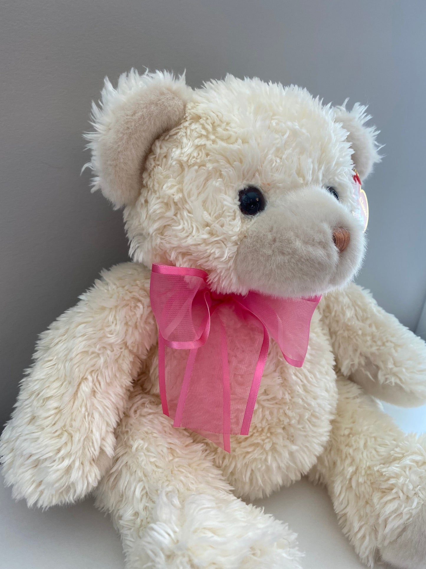 Ty Classics Collection “Tenderly” the Teddy Bear with Pink Bow - Walgreen’s Exclusive! (12 inch)