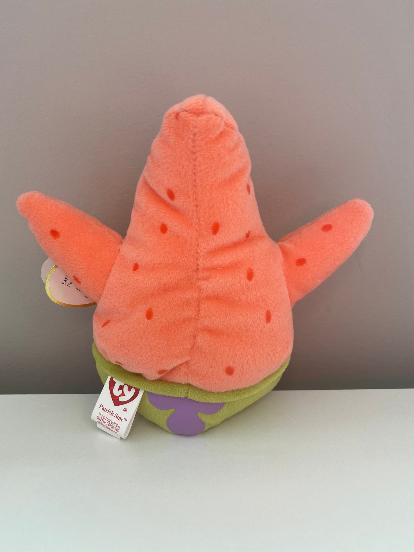 Ty Beanie Baby “Patrick Star” - Patrick  from SpongeBob SquarePants - SpongeBob Movie Promo Version! *Rare*  (7 inch)