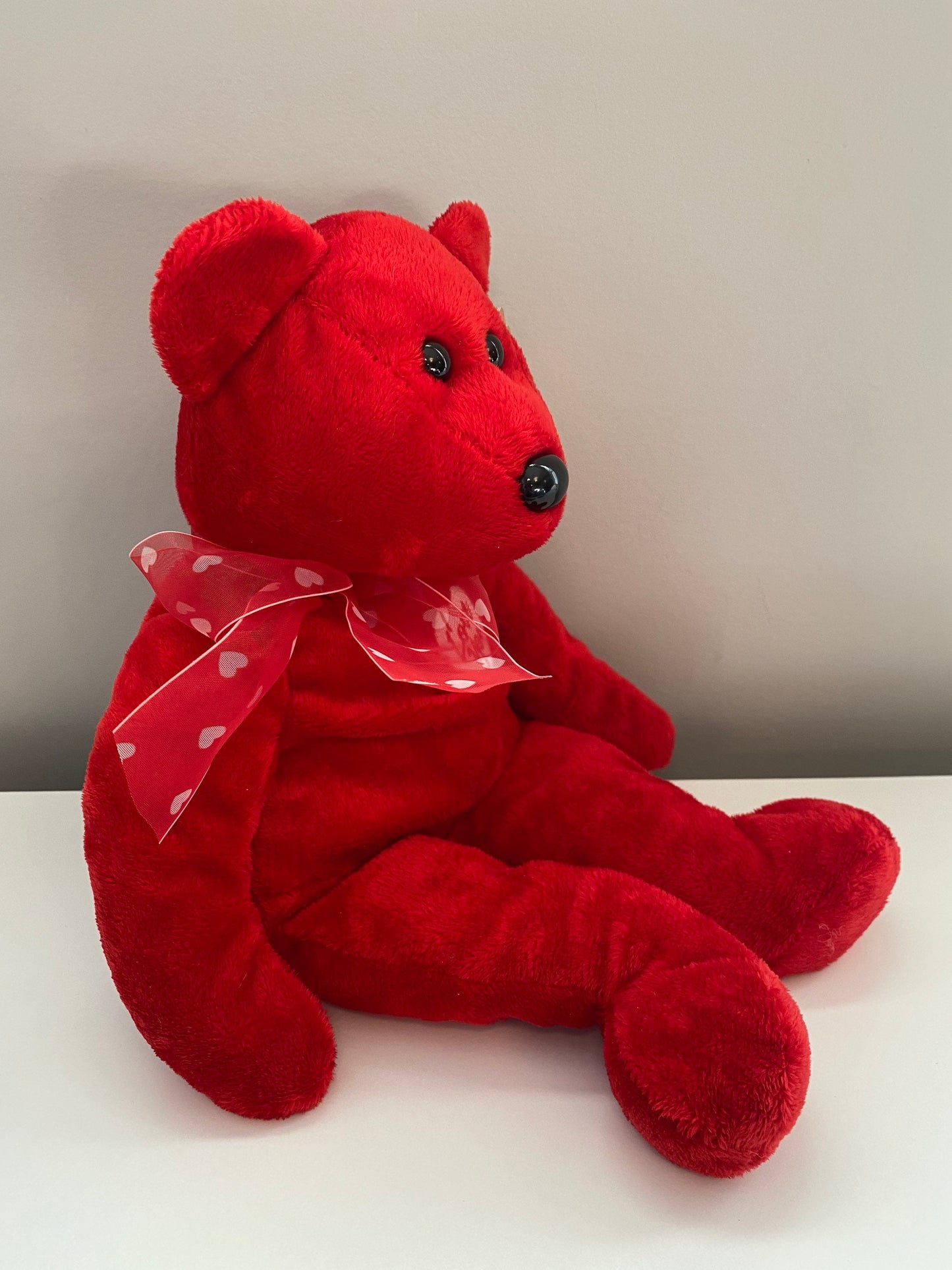 Ty Beanie Buddy “Secret” the Red I Love You Bear (13.5 inch)