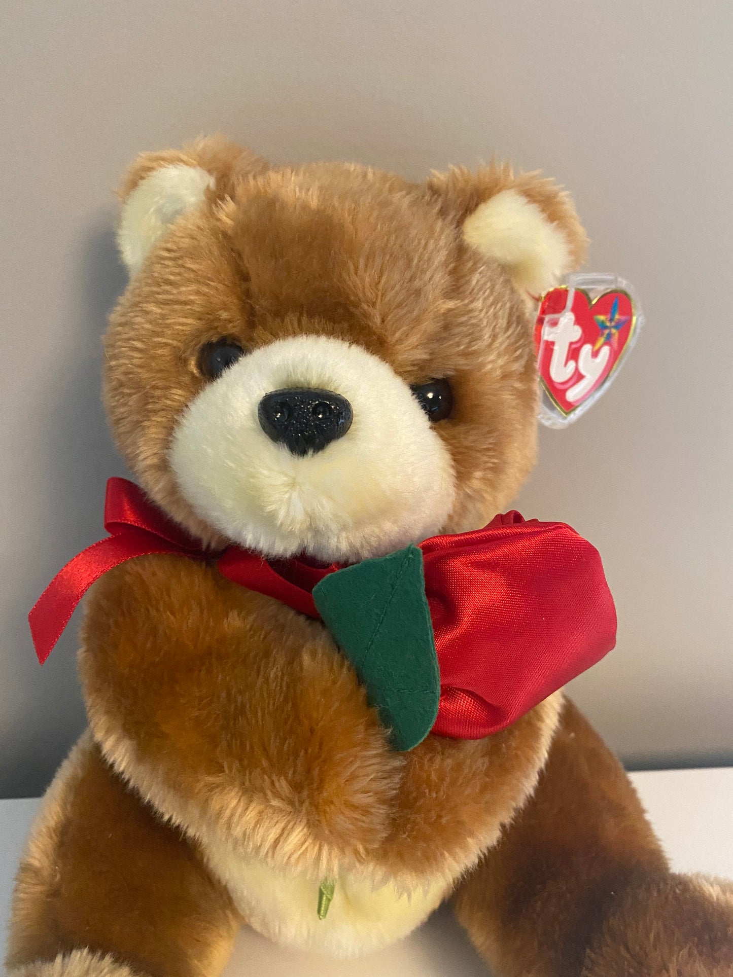 Ty Beanie Buddy “Always” the Bear Holding Red Rose (9 inch)