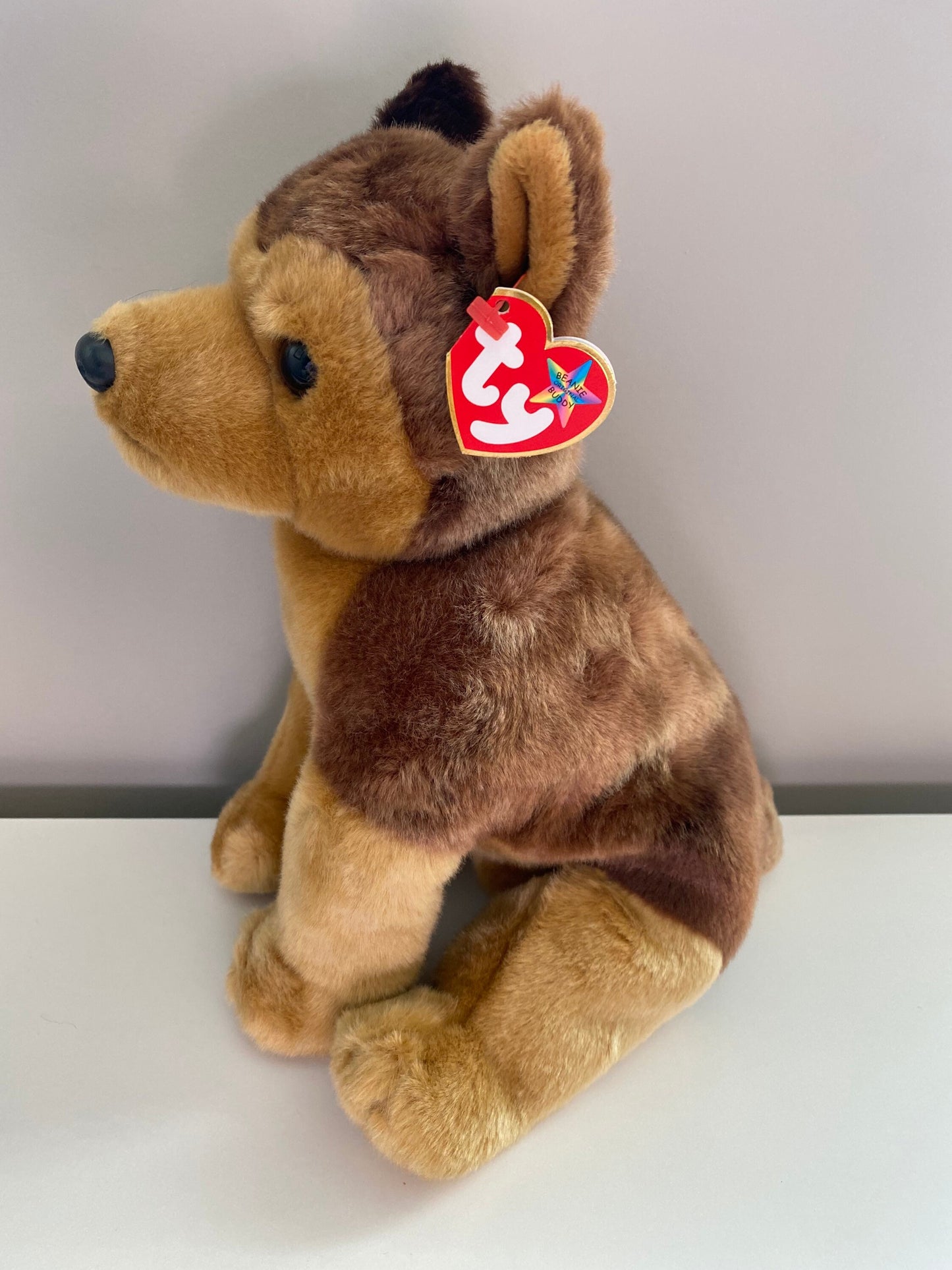 Ty Beanie Buddy “Courage” the German Shepherd Dog - NYPD with USA Flag (14 inch)