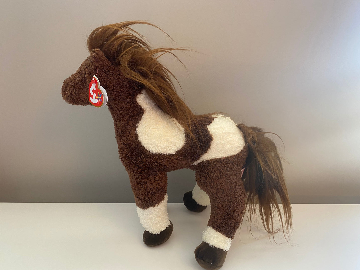 Ty Beanie Buddy “Thunderbolt” the Brown and White Horse (11 inch)