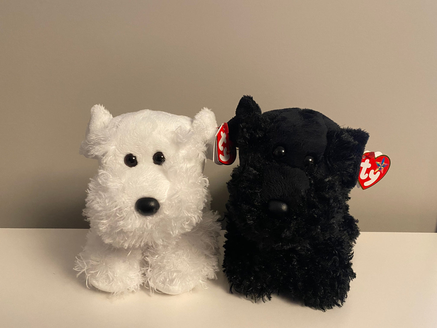 Ty Beanie Buddy “Farley” and “Aberdeen” the West Highland Terrier & Black Scottish Terrier *Rare* (11 inch)