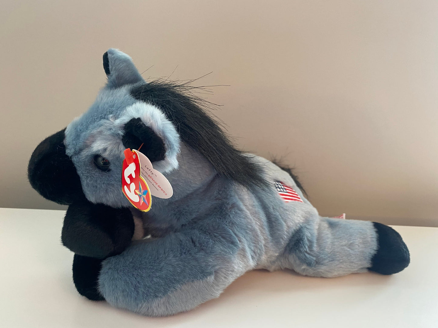 Ty Beanie Buddy “Lefty” the Patriotic Donkey (13 inch)