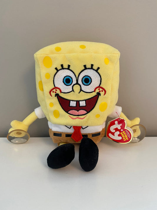 Ty Beanie Baby “SpongeBob SquarePants” - Stuck on you version with suction cups on hands (8 inch)