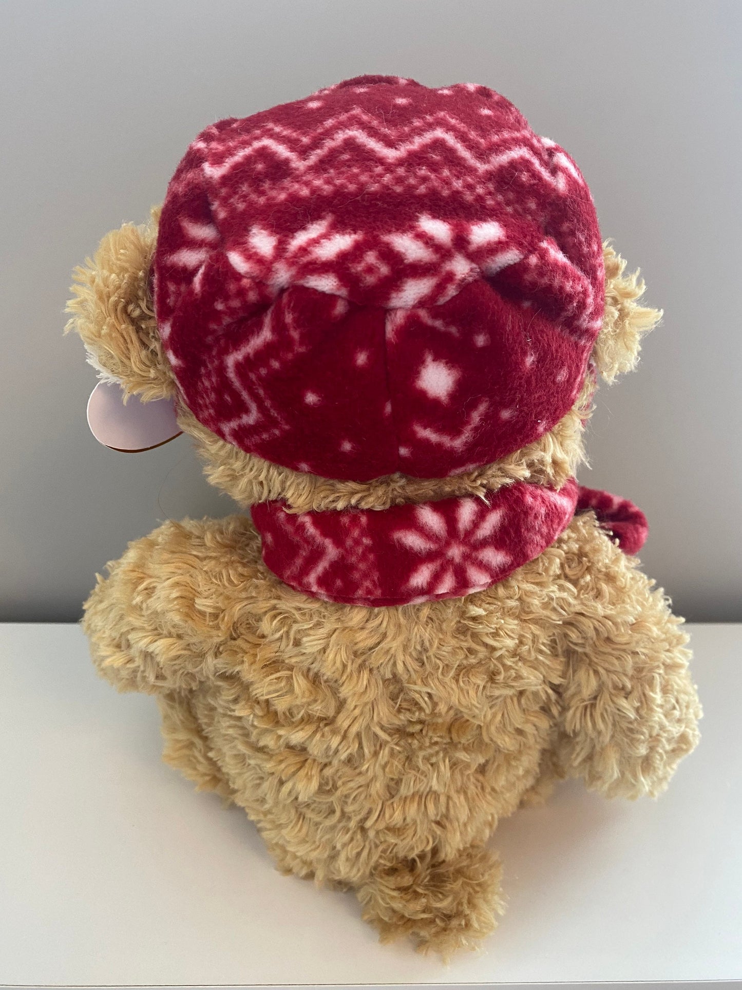 Ty Classics “Hudson” the Bear wearing Cute Hat and Scarf - Ready for Fall/Winter (13.5 inch)