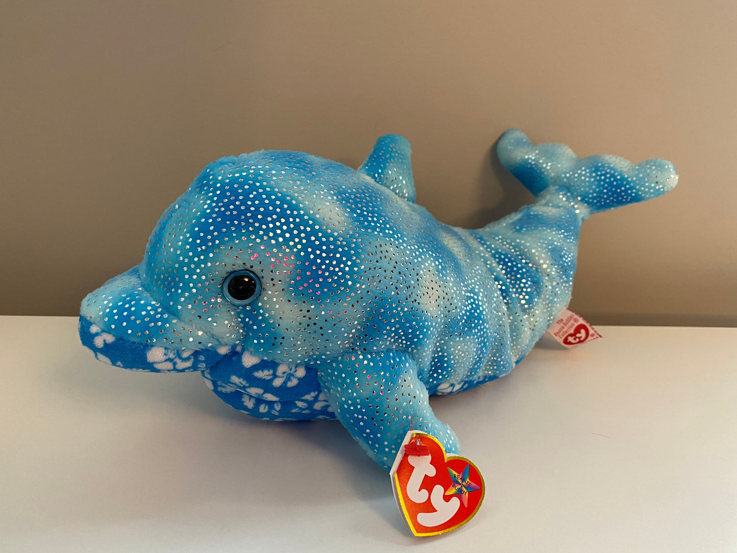 Ty Beanie Buddy “Docks” the  Blue Dolphin (14 inch)