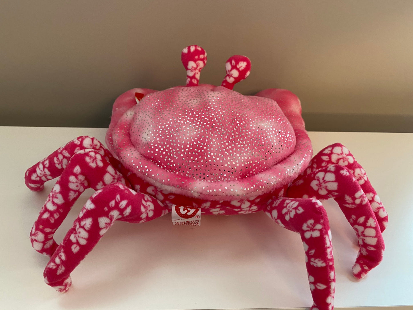 Ty Beanie Buddy “Sunburst” the Pink Crab (10 inch)