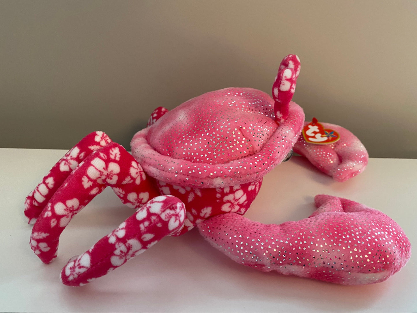 Ty Beanie Buddy “Sunburst” the Pink Crab (10 inch)