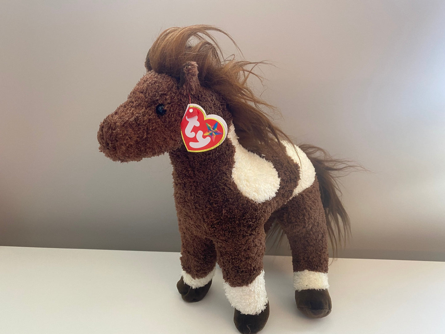 Ty Beanie Buddy “Thunderbolt” the Brown and White Horse (11 inch)