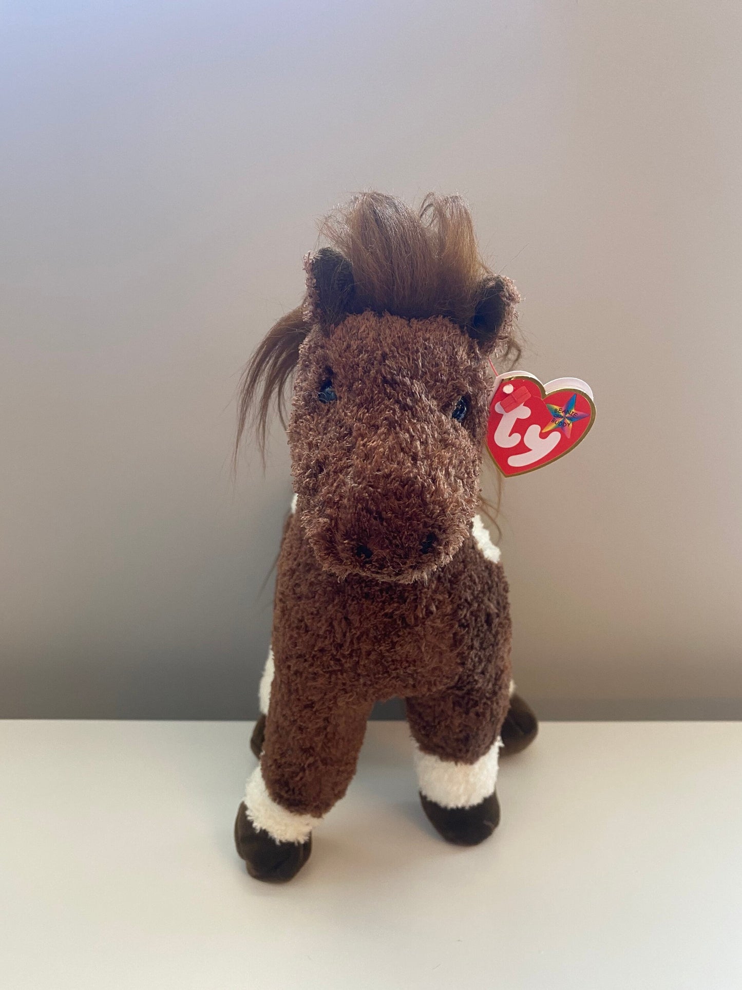 Ty Beanie Buddy “Thunderbolt” the Brown and White Horse (11 inch)