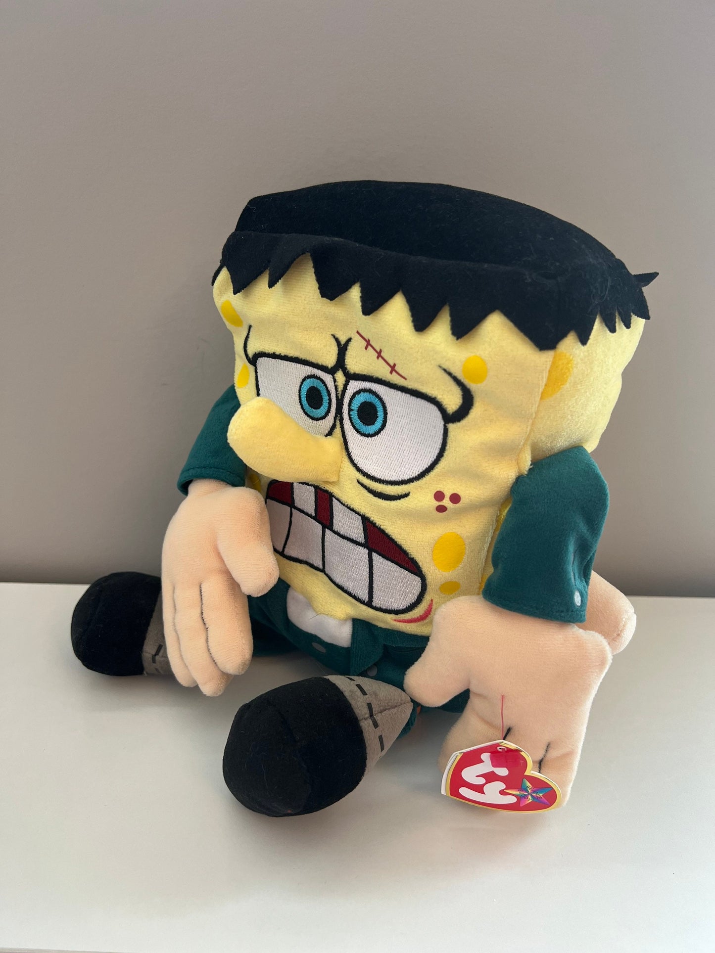 Ty Beanie Buddy “SpongeBob Frankenstein” from TV & Movie Show SpongeBob SquarePants (13 inch)