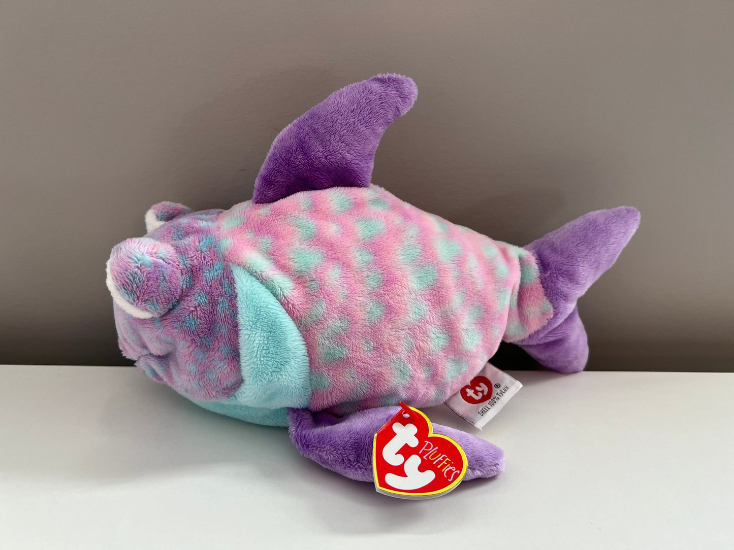 Ty Pluffies Collection “Googly” the Purple and Blue Fish! (10 inch)