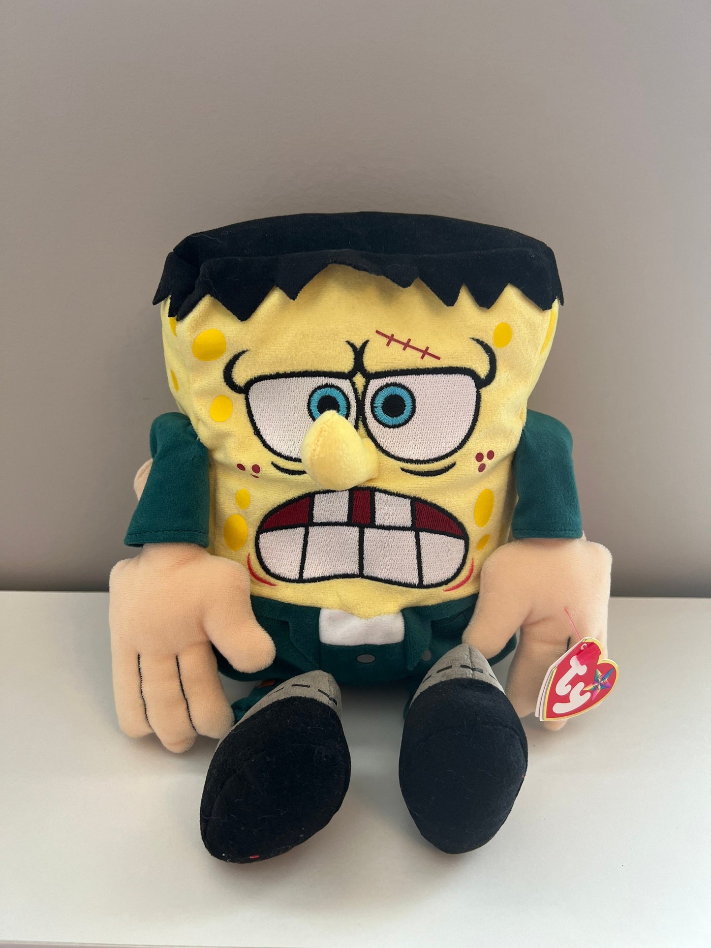 Ty Beanie Buddy “SpongeBob Frankenstein” from TV & Movie Show SpongeBob SquarePants (13 inch)