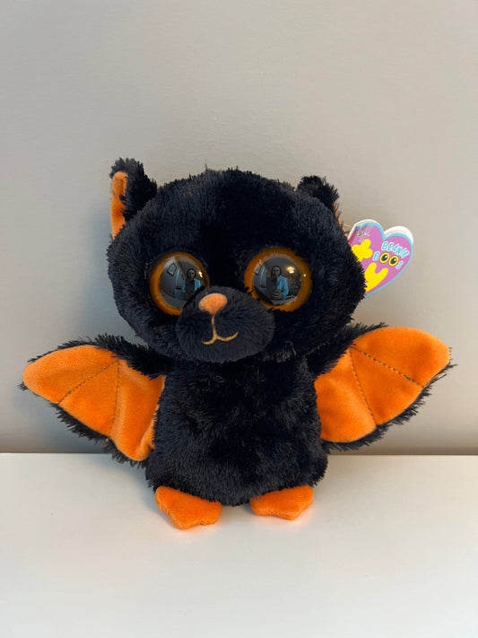 Ty Beanie Boo “Midnight” the Orange and Black Halloween Bat *Rare* (6 inch)