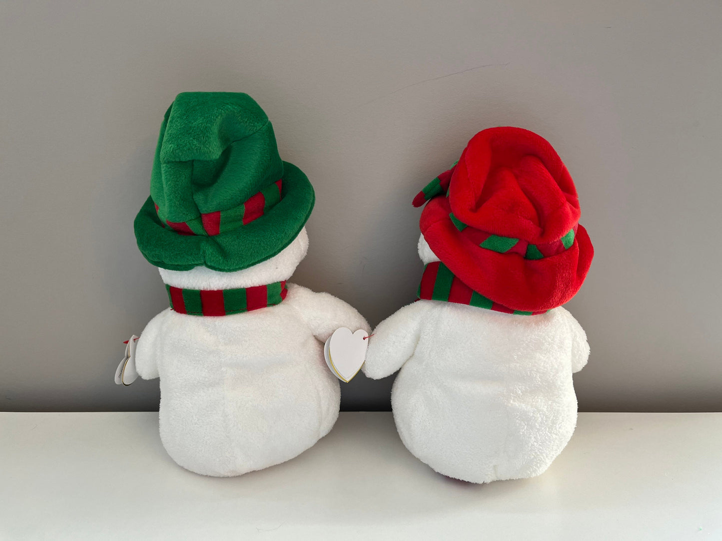 Ty Pluffies Collection “Mr Snow” and “Mrs Snow” the Snow Couple (11 inch)