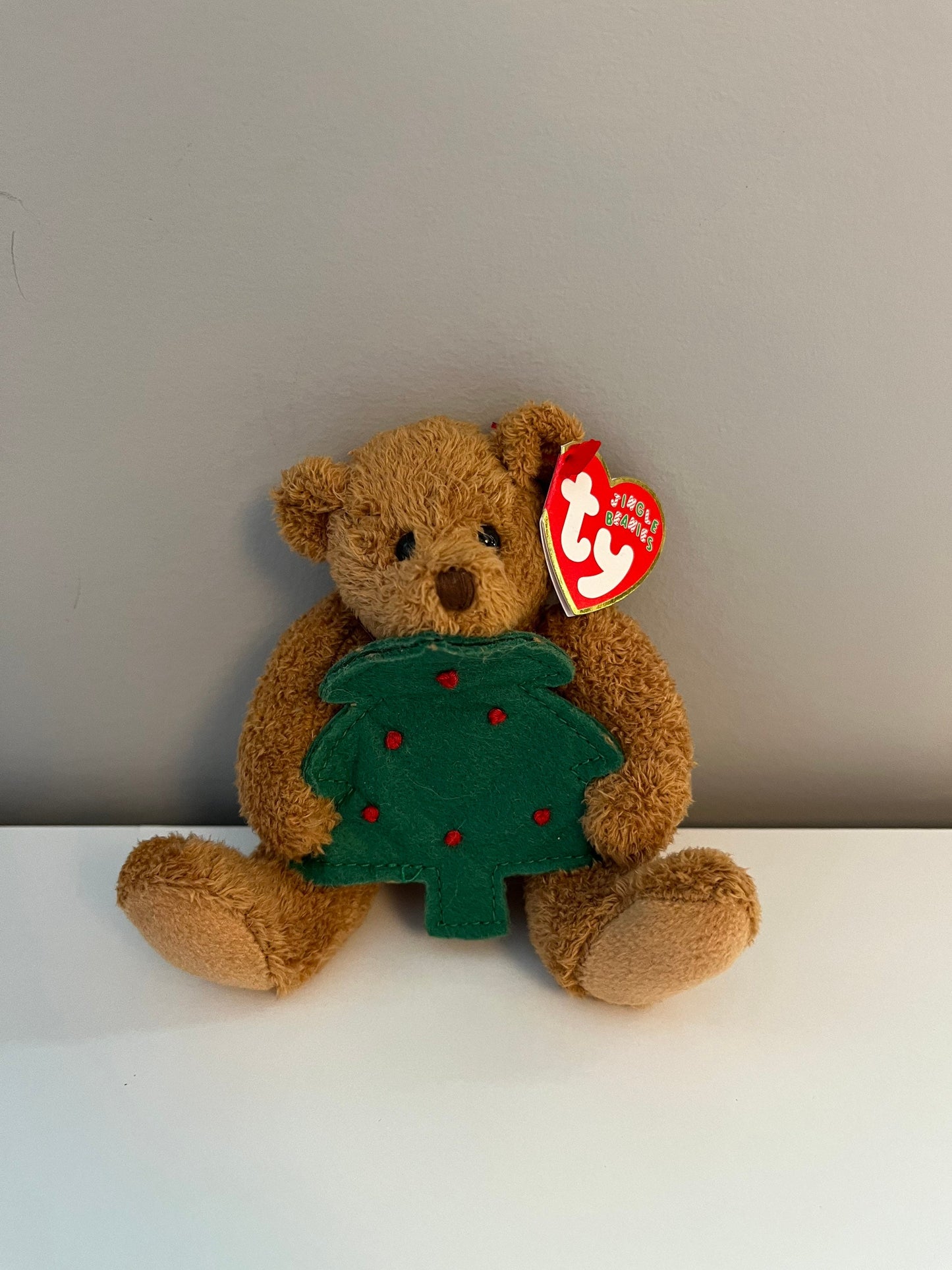 Ty Jingle Beanie “Twinkling” the Christmas Tree Ornament Bear (4.5 inch)