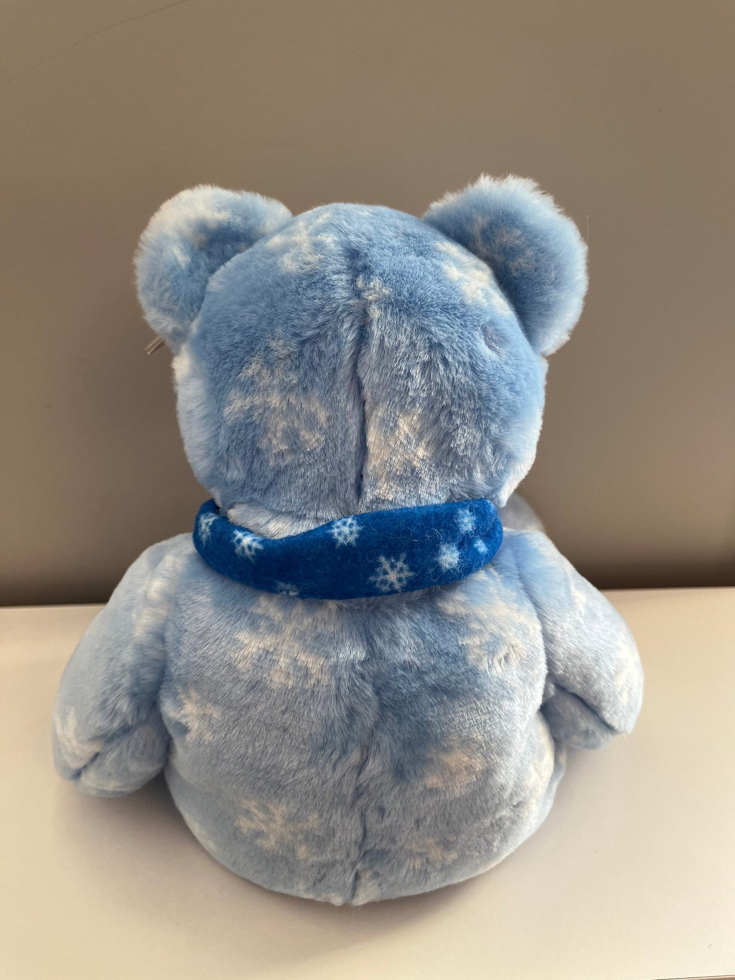 Ty Beanie Buddy “1999 Holiday Teddy” the Adorable Blue Snowflake Bear (14 inch)