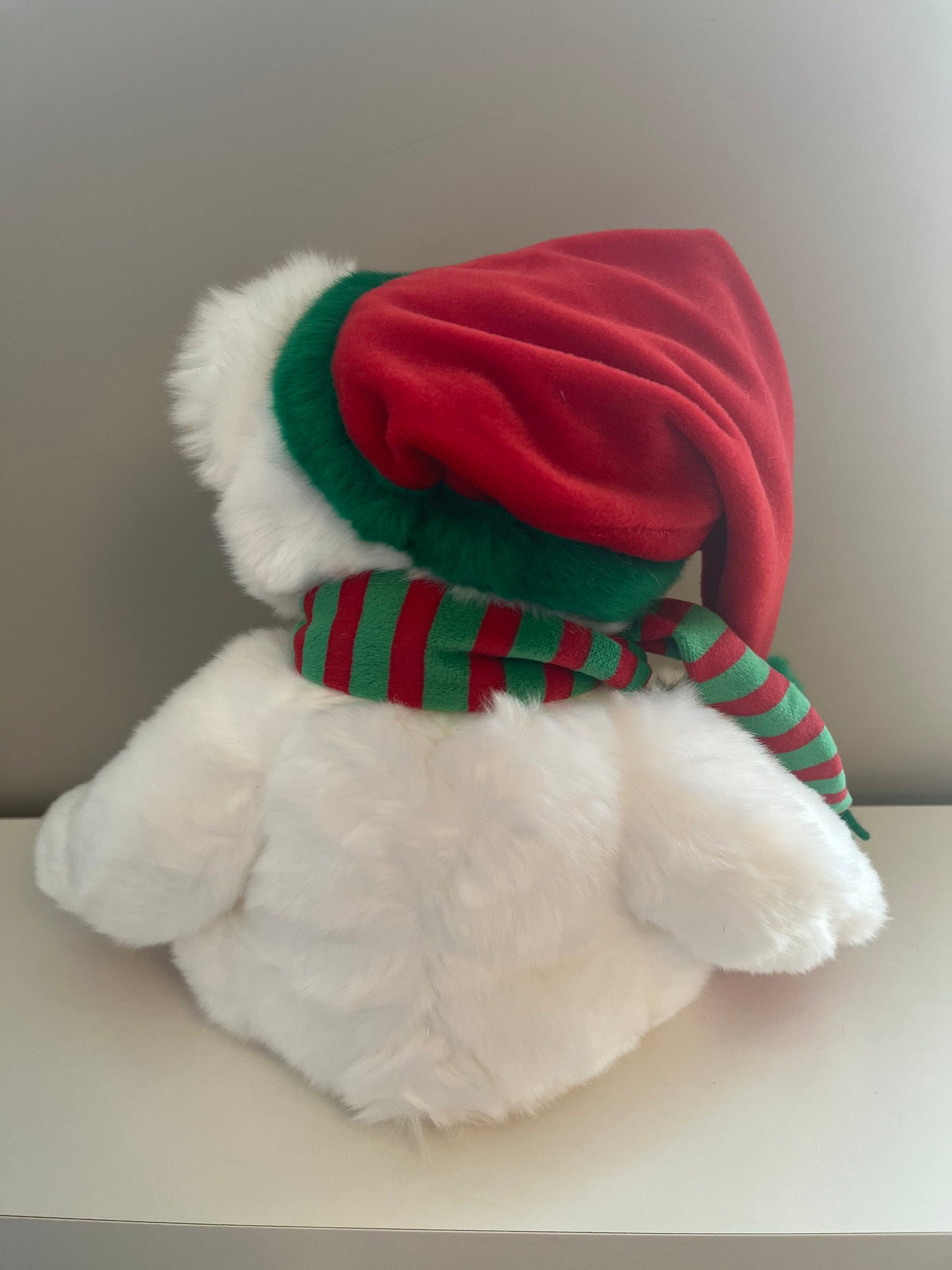 Ty Classics Collection “Garland” the Holiday Bear wearing Santa Hat and Scarf (13 inch)