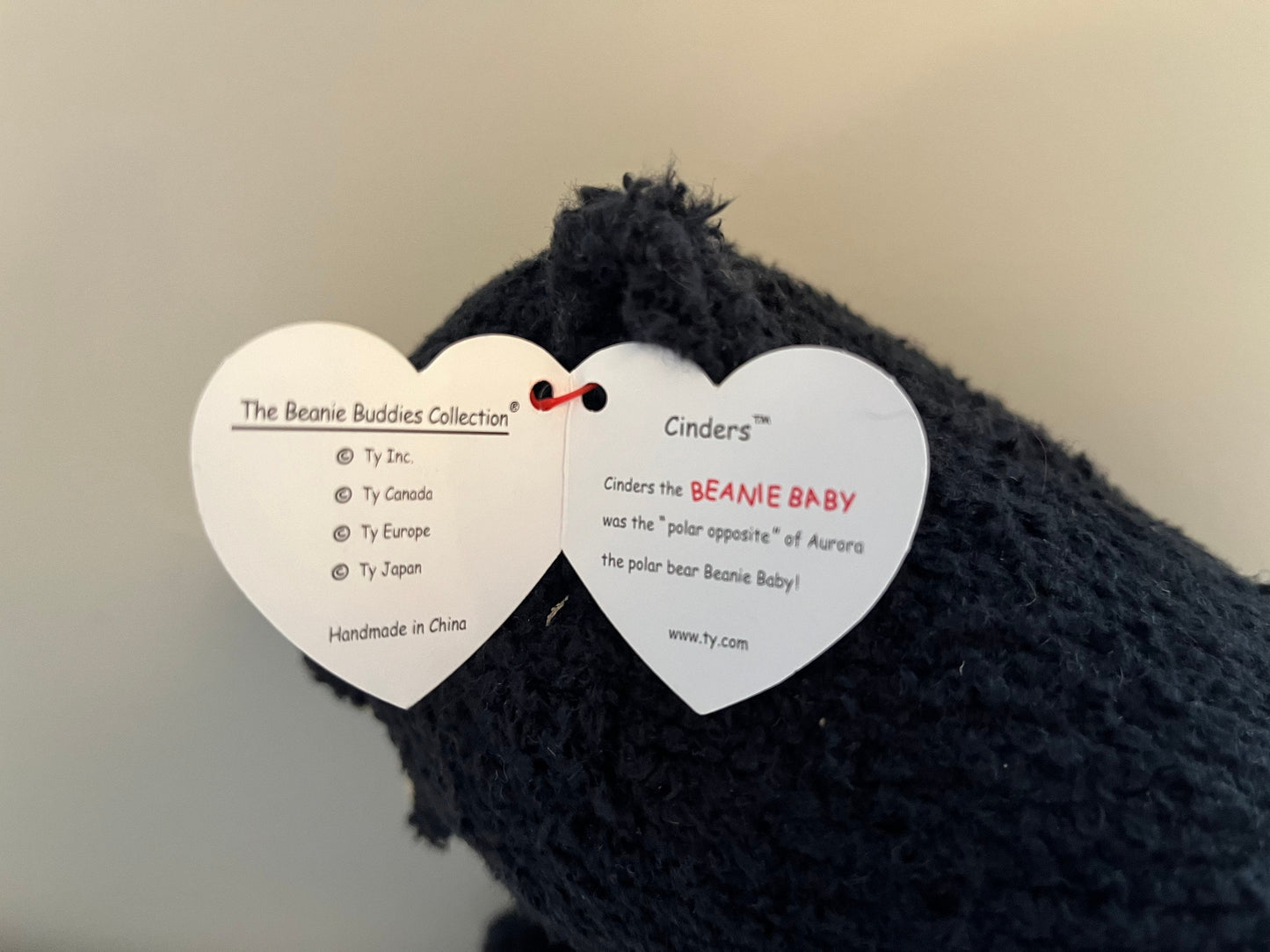 Ty Beanie Buddy “Cinders” the Black Bear (10 inch)