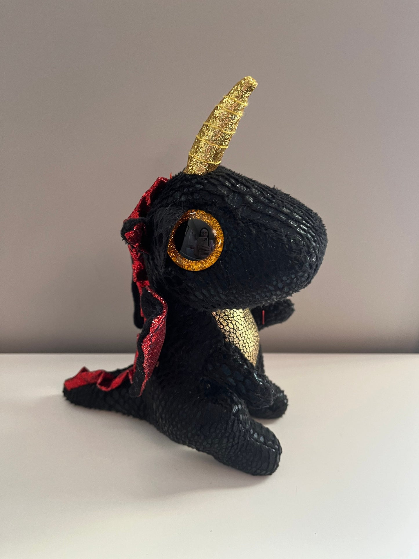 Ty Beanie Boo “Grindal” the Unidragon with Glitter Eyes (6 inch)