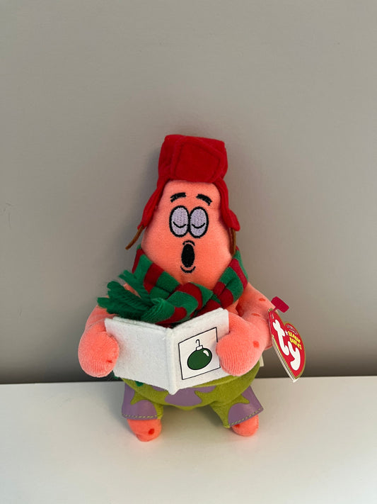 Ty Beanie Baby “Patrick Star Silent Night” the SpongeBob SquarePants Character (7.5 inch)