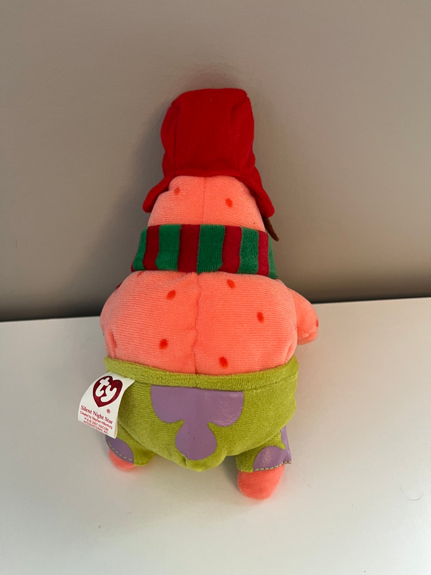 Ty Beanie Baby “Patrick Star Silent Night” the SpongeBob SquarePants Character (7.5 inch)