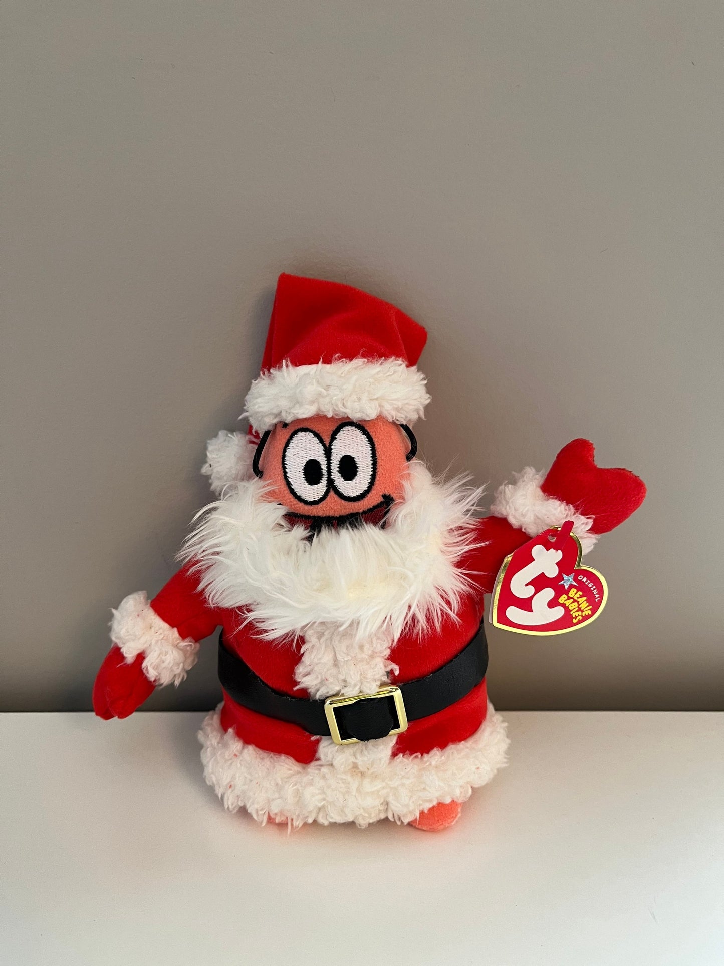 Ty Beanie Baby “Patrick Star Patrick Claus” the Patrick Santa Claus from SpongeBob SquarePants (7.5 inch)