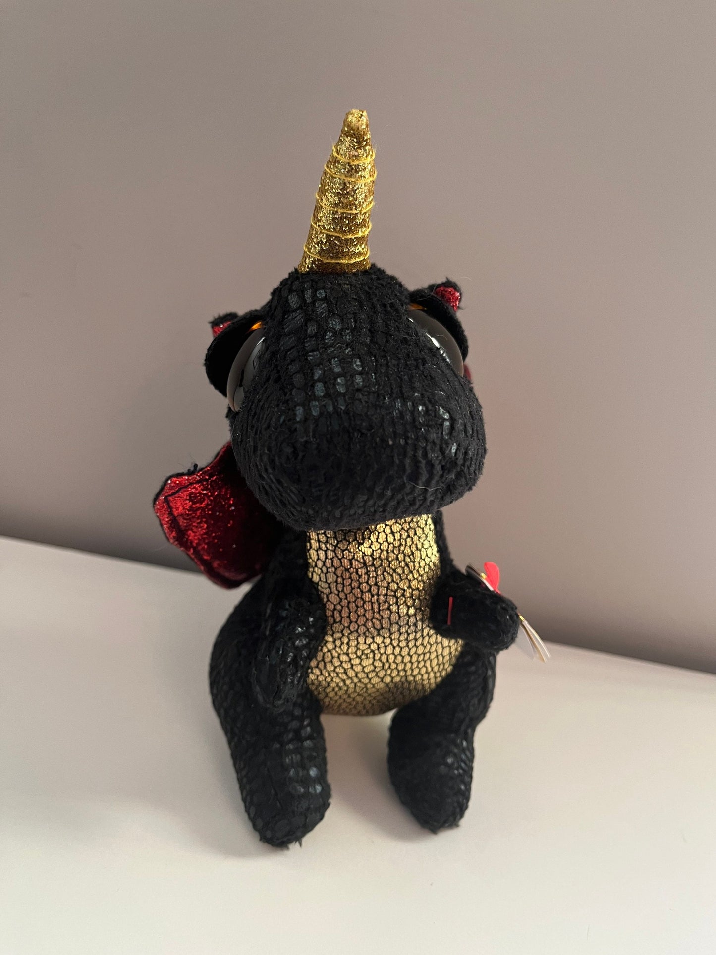 Ty Beanie Boo “Grindal” the Unidragon with Glitter Eyes (6 inch)